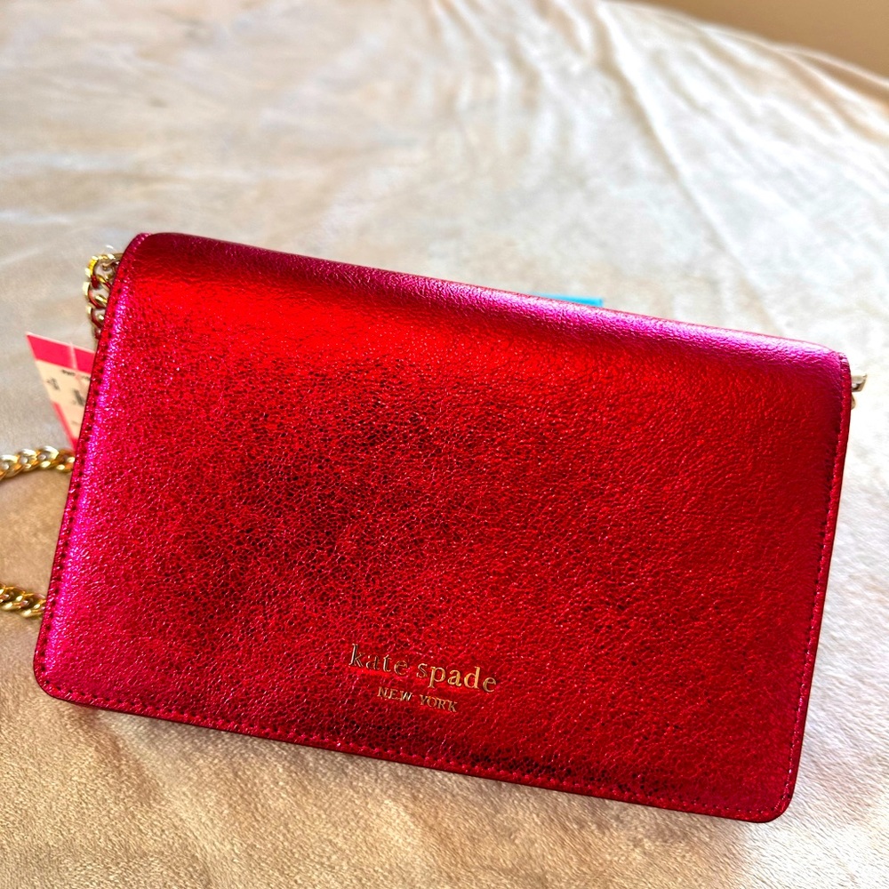 Kate Spade - Spencer Metallic Chain Wallet
